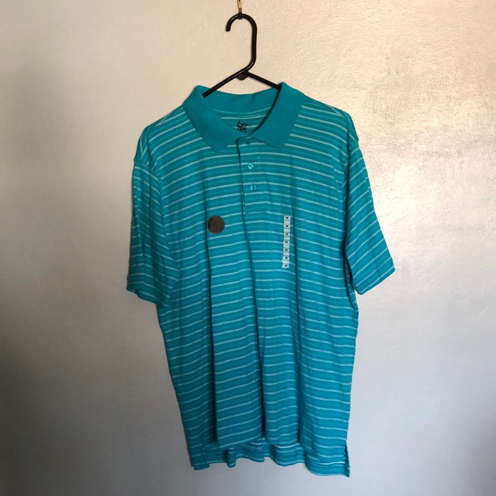 LAST CHANCE R&R Casual Teal and White Shirt